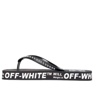 c/o virgil abloh erkek siyah beyaz endüstriyel parmak arası terlik
