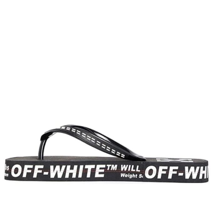 c/o virgil abloh erkek siyah beyaz endüstriyel parmak arası terlik